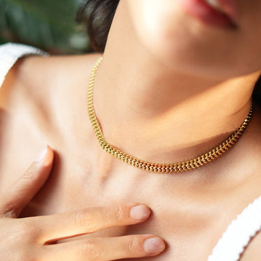 Limited Edition Choker Necklace 18K Gold Plated | Nish Hair X Evil Eye Jewel