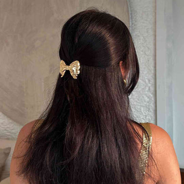 Gold Bow Clip | Nish Hair