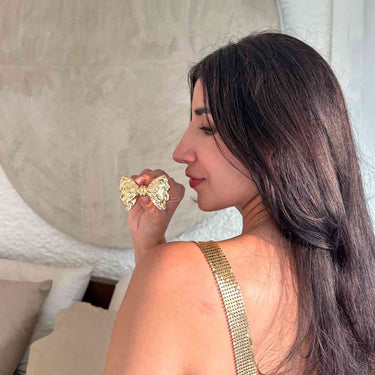 Gold Bow Clip | Nish Hair