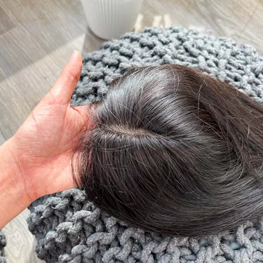 Silk Top Wefted LONG HAIR TOPPER 5x5.5Inch  | Nish Hair
