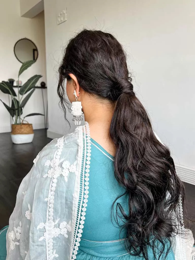 Wavy Faux Ponytail Extension by Nish Hair| 100% Human Hair
