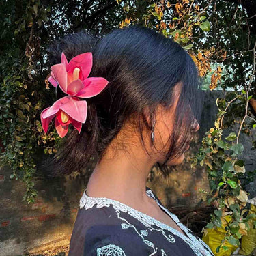 Lily Flower Holiday Clips | Nish Hair