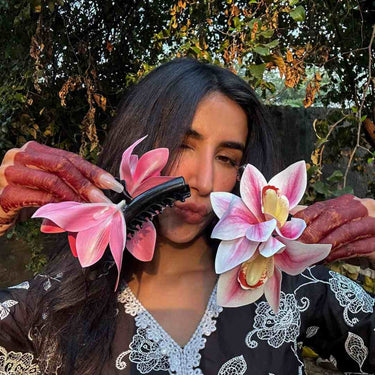 Lily Flower Holiday Clips | Nish Hair