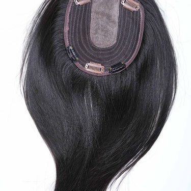 Silk Top Wefted LONG HAIR TOPPER 5x5.5Inch  | Nish Hair