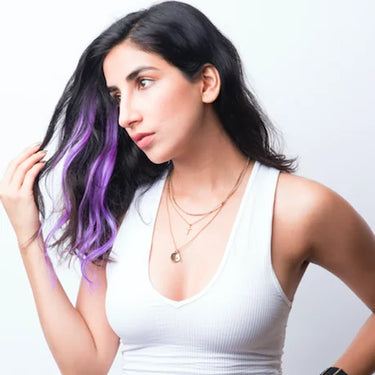 Lavender Hair Strand – #Strandout- Coloured clip-In Hair Extensions| Nish Hair